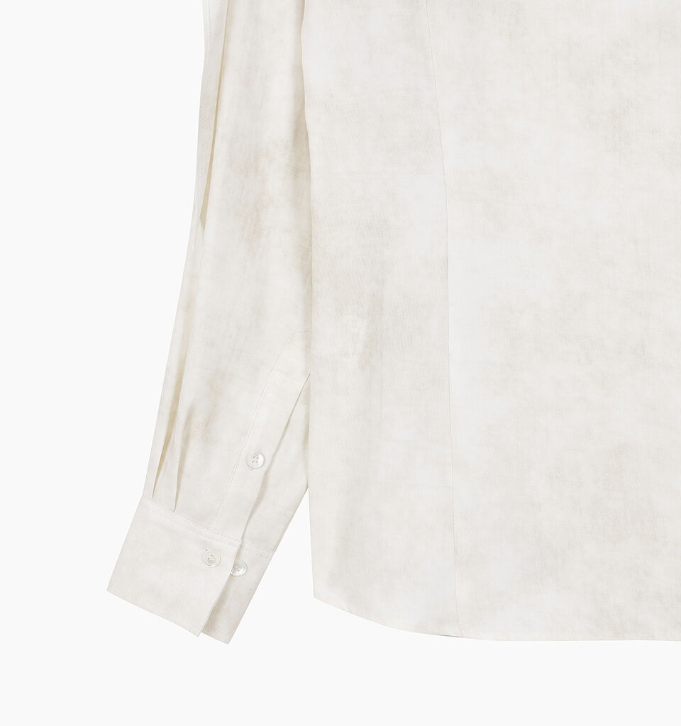 Cream shirt with scarf - sisley k shirts - Creamy White | Sisley K image number 5